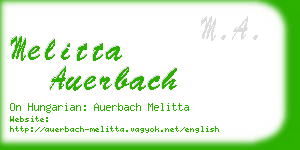 melitta auerbach business card